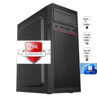 PCPRO OFİS PC  I5-12400 16GB Ram 512GB M.2 NVMe SSD Windows 11 PRO Masaüstü Ev Ofis Bilgisayarı